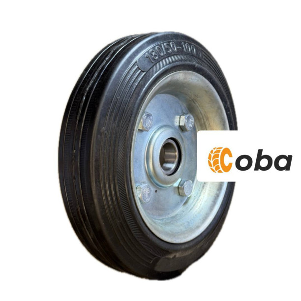 Колесо усиленное для тачек 180/50-100mm, под ось Ø20mm